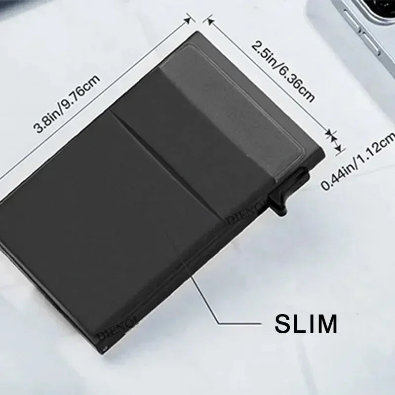 RFID Blocking Metal Wallet for Men ,Slim Minimalist Credit Card Holder Case